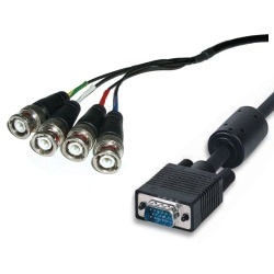 53-680-00160-vga-auf-4x-bnc-bild3 2m VGA Kabel 15-polig HD-Stecker Stecker auf 4x BNC-Stecker