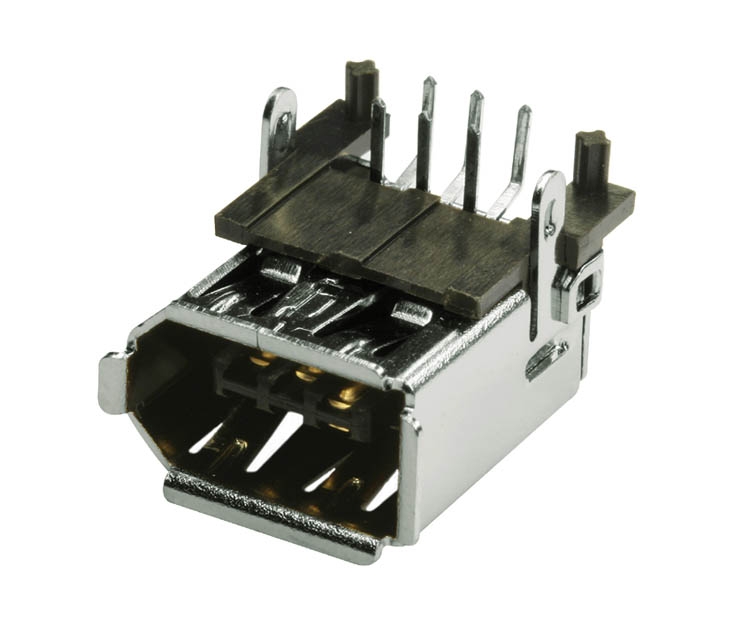 FireWire Buchse 6pin Printversion abgewinkelt IEEE1394 FireWire Buchse 6pin Printversion abgewinkelt IEEE1394