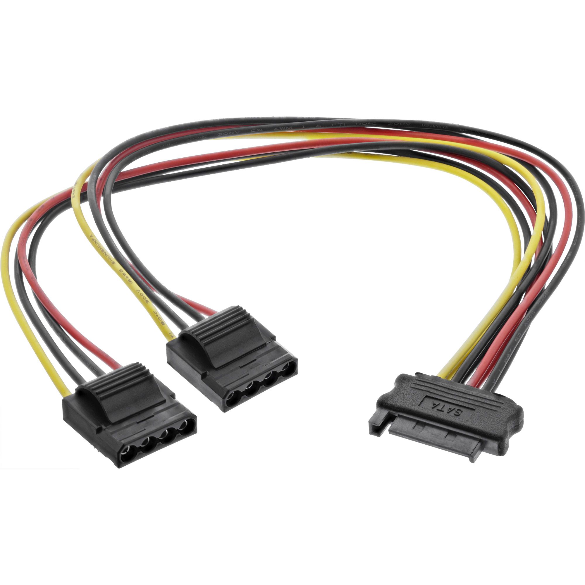 SATA Adapter 300mm S-ATA auf 2x5,25 Stecker SATA Adapter 300mm S-ATA auf 2x5,25 Stecker