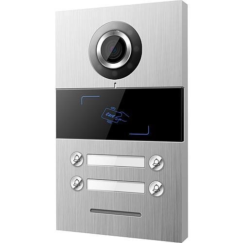 79-228-01330_Villa_Tuerstation_2023_B02 Villa 4-Familien Türstation mit 4x Klingelknopf ohne weiteres Zubehör