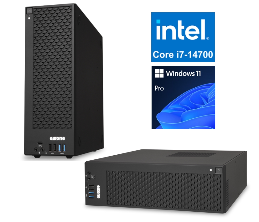 Computer Small-X14-Tower PC-System Business Intel i7 G14700 16GB 1TB SSD mit Windows-11-Pro Neugerät bis 4-Monitore