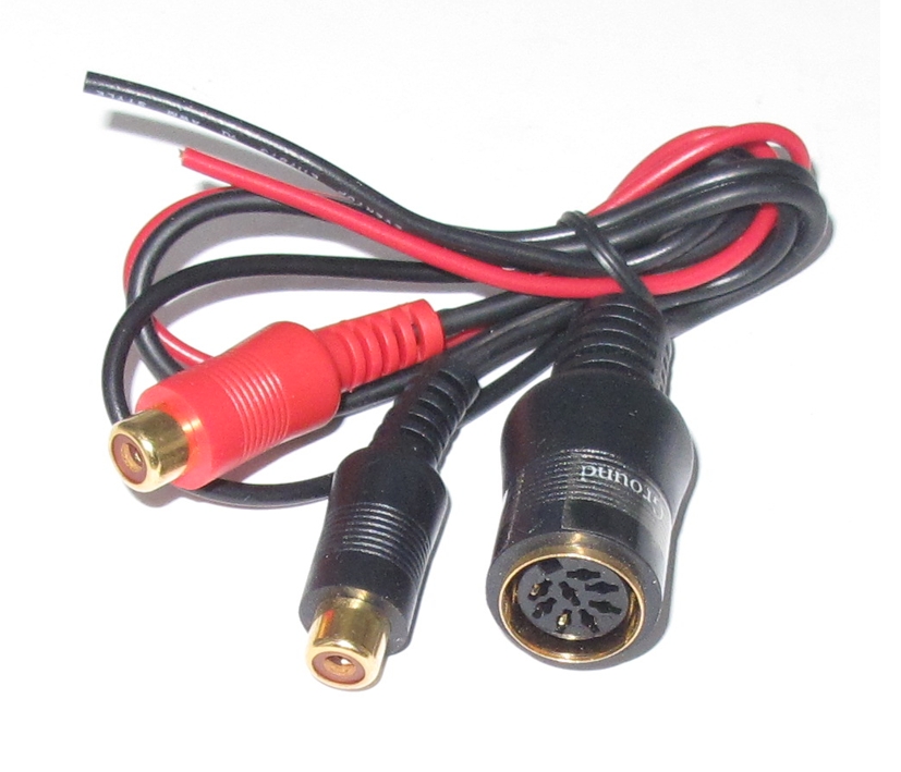 8pol_DIN-Adapter_SONY_41-150-00200 LineOut Adapter 8pol DIN-Buchse auf 2xCinchbuchse zB für SONY