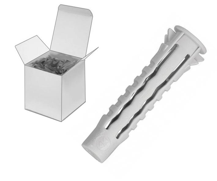 100xDuebel_8x40mm_51-600-00140 Dübel 8x40mm Universaldübel 8mm Dübel -- 100-St Pack ----
