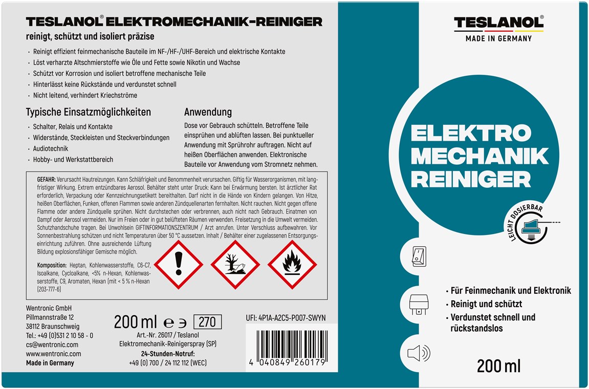 200ml Spray Platinenreiniger Leiterplattenreiniger Sprühwäsche Elektro-Mechanik-Reinigerspray