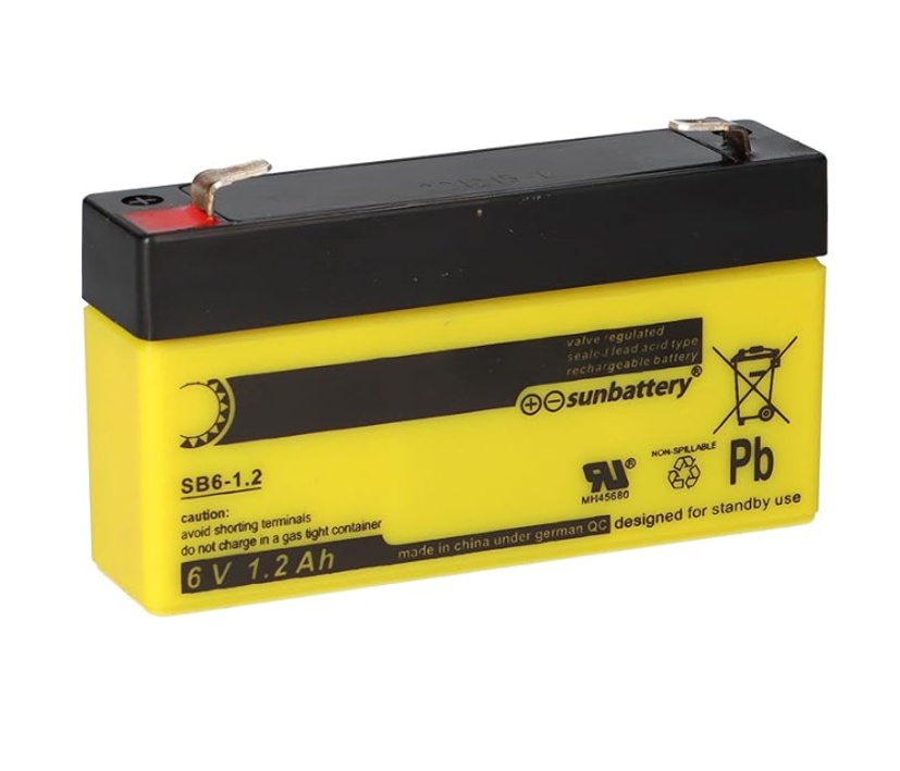 6V Bleiakku 6V 1,2AH Abm 97x24x58mm