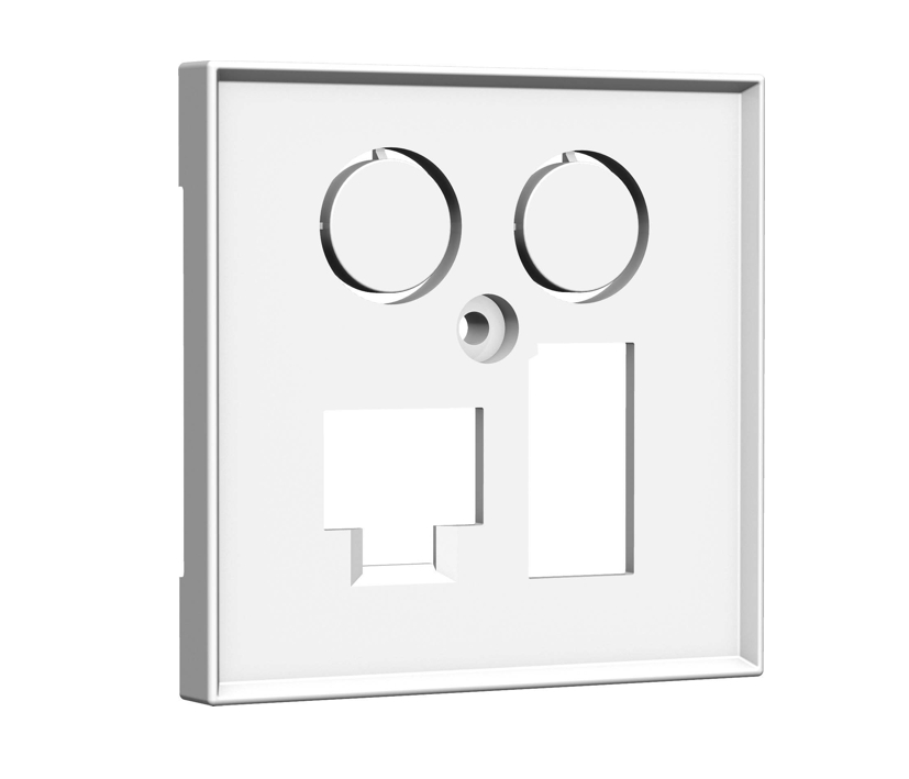 UP-SET-01 Kombidose mit LAN + TAE + SAT + TV mit 55x55mm Innenblende pas zu vielen Systemen GIRA JUNG