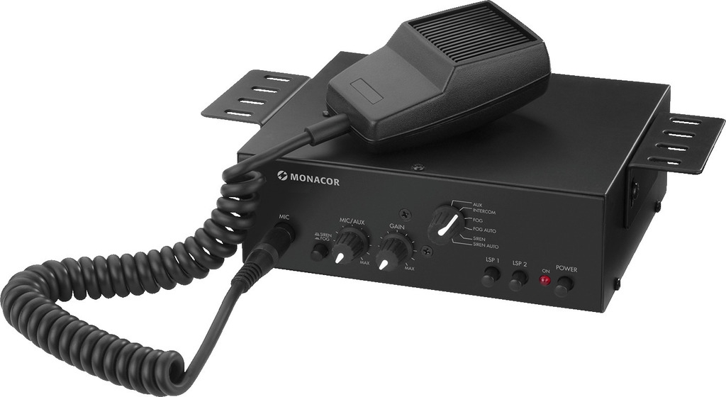 12V_Verstaerker_mit_Mikrofon_88-404-00240_A KFZ Durchsageverstärker mit Mikrofon 20W Leistung 12V oder 24V Betrieb