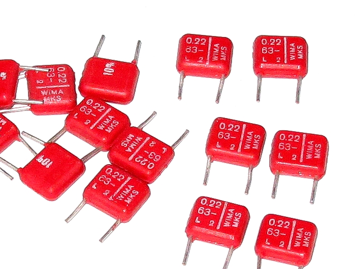 WIMA_MKS_220nF_63V_28-723-00055 0.22uF 220nF 63V MKT Kondensator RM 7,5 11x9x4mm