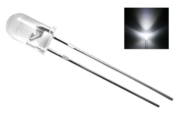 5mm-LED-Weiss-Klar4benZ8uyh3BOa 5mm LED Weiss Kaltweiss 22500mcd 15grad 3,2V 30mA