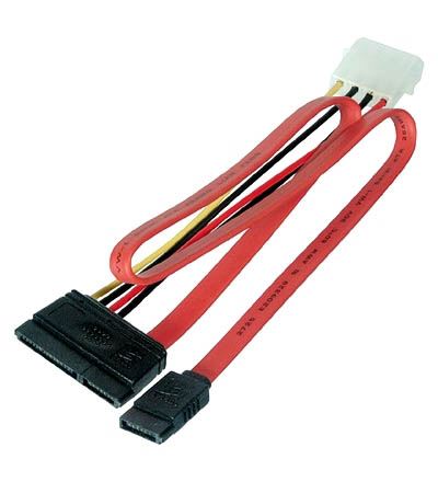 53-680-01190-b1 SATA Kabel 50cm S-ATA Data mit Strom auf 1x 5,25