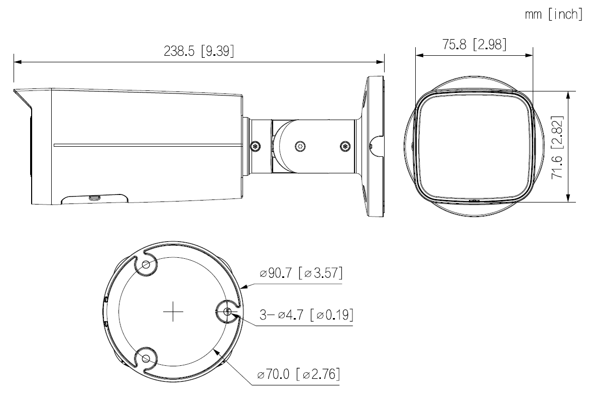 2MP LAN IP Kamera Bullet IPC-HFW2241T-ZS 3-13mm Varioobjektiv Motorzoom IP67 ONVIF PoE SD-Slot Mikro