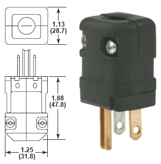 NEMA 5-15P Stecker + NEMA 5-15R Steckdosensatz – Elektrisches Verbindungsset, US-Standard