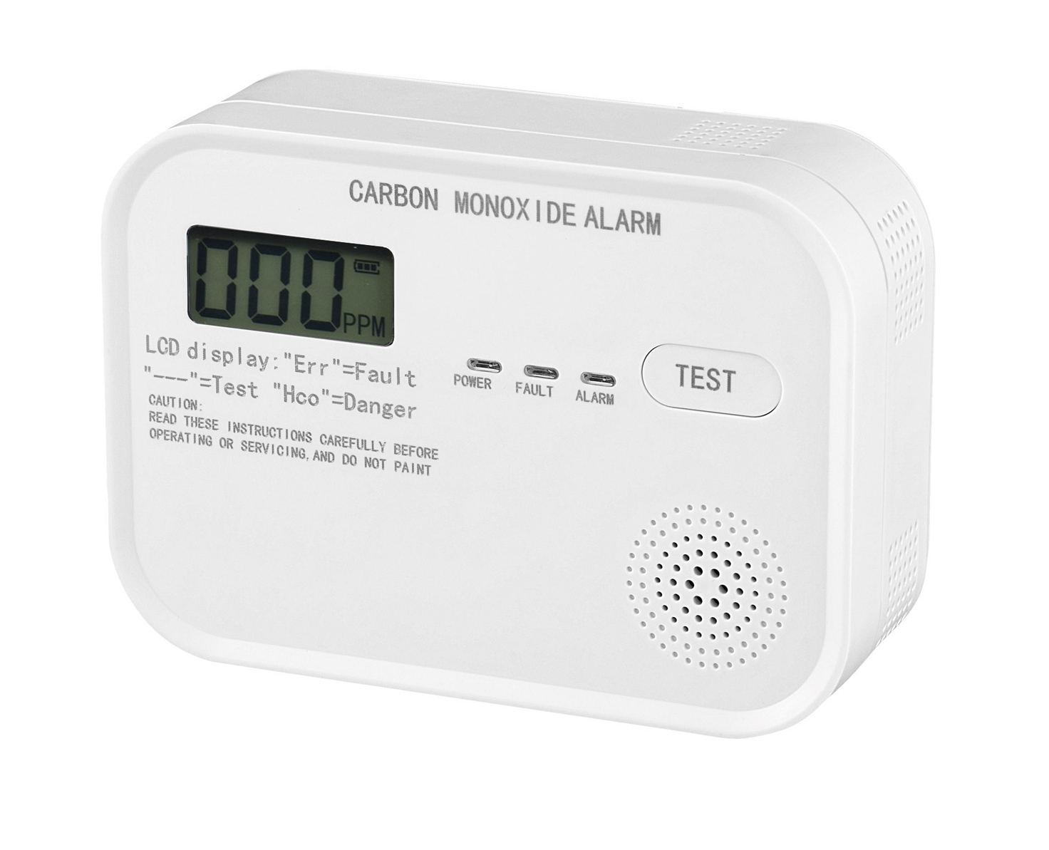 Kohlenmonoxid_Melder_EN50291_90-798-01245_B01 Kohlenmonoxid Melder CO Melder mit LCD-Display und Thermometer Gasmelder