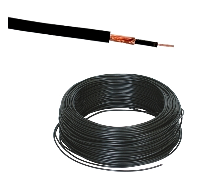 42-686-00300_1adrig_mikrofonkabel_geschirmt 100m Mikrofonkabel 1x0,25qmm Schwarz 2,7mm geschirmtes NF-Kabel