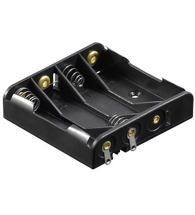 AAA-Batteriehalter-fur-4-Micro-33-475-00032 AAA Batteriehalter für 4 Micro Zellen 52x49x13mm