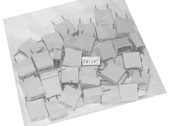 28-723-00065 0,47uF 470nf 63V MKT Kondensator 11x11x5mm - 40-Stück Pack