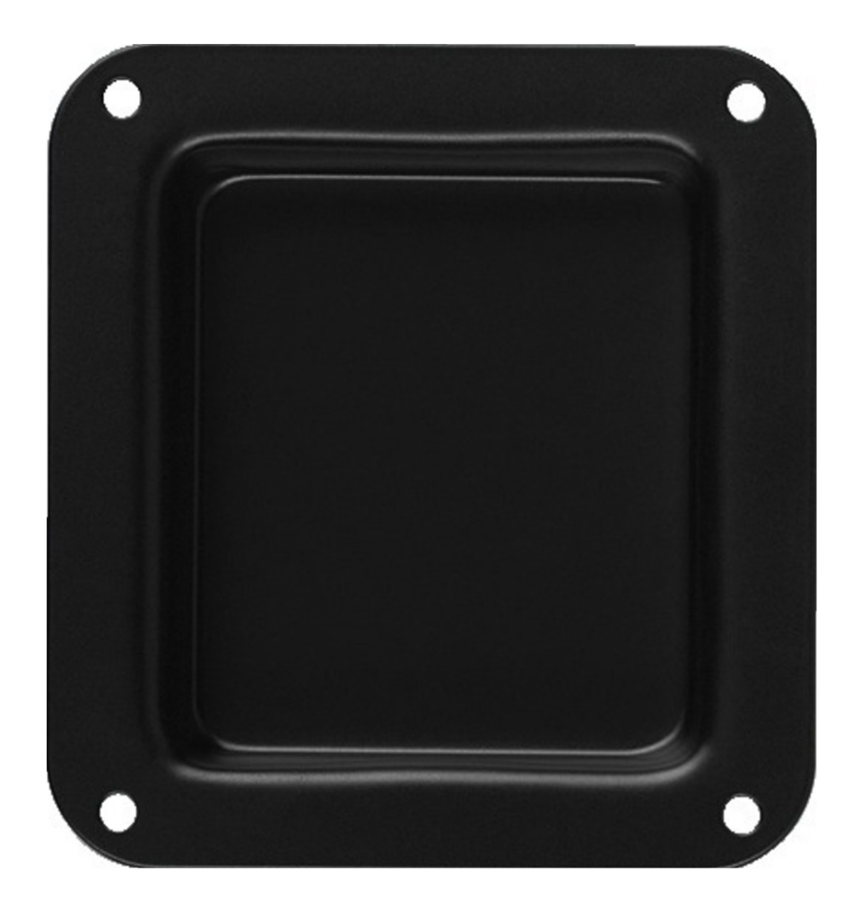 G127990A Einbauschale Metall ohne Bohrung 110,5x102,5mm Schwarz