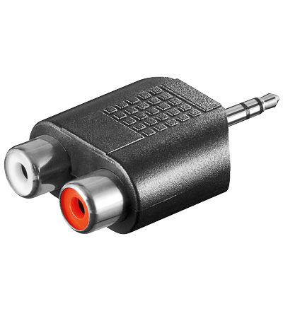 41-109-00010-11604 Adapter 3,5mm Klinkenstecker auf 2x Cinchkupplung