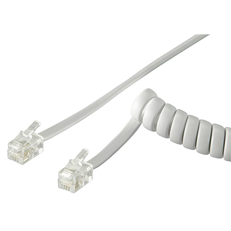 Spiralkabel_Weiss_2020 2m Telefonkabel CROSS Spiralkabel mit RJ10 Modularstecker Weiss