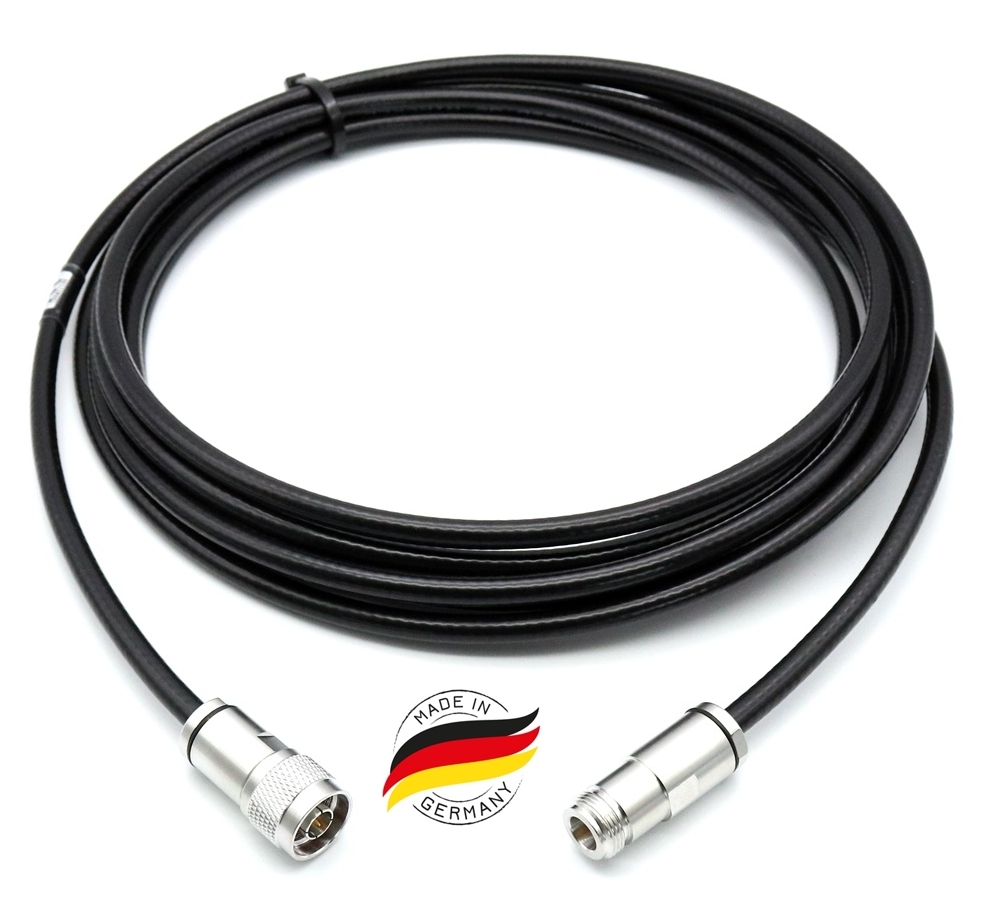 N-Verlaengerung_RG6_RG7_Aircell_42-712-00250 10m N-Kabel N-Verlängerung N-Stecker auf N-Kupplung AIR7 N-Type Serie