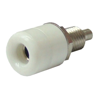 39-850-00620-Bananenbuchse-Weiss 4mm Bananenbuchse --Weiss-- mit Gewinde