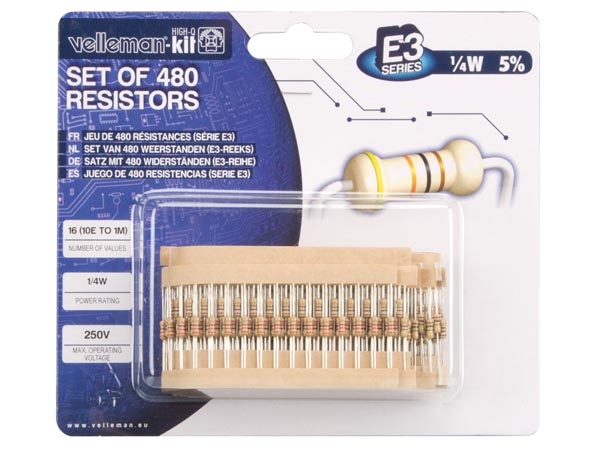 Set_mit_widerstand_19-913-01050dXqewt84E3ewA Widerstand Sortiment 480Stück 16Werte 250mW Kohle