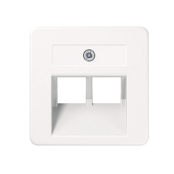 39-875-00482 Jung Blende für RJ45 LAN ISDN Innenblende 50x50mm Alpineweiss