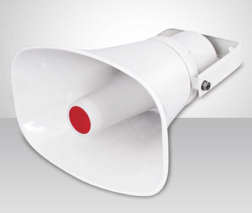 Aktiver Outdoorlautsprecher 30W mit Verstärker 12-24V aktiver IP66 Hornlautsprecher 