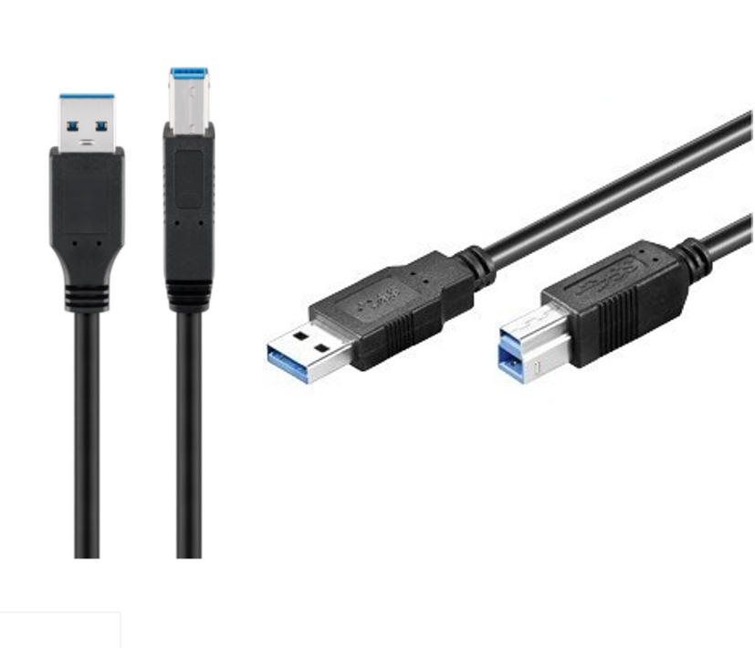 53-682-04000_USB3_Kabel 2m USB-Kabel USB3 USB-A zu USB-B Stecker Druckerkabel Scannerkabel NAS-Kabel
