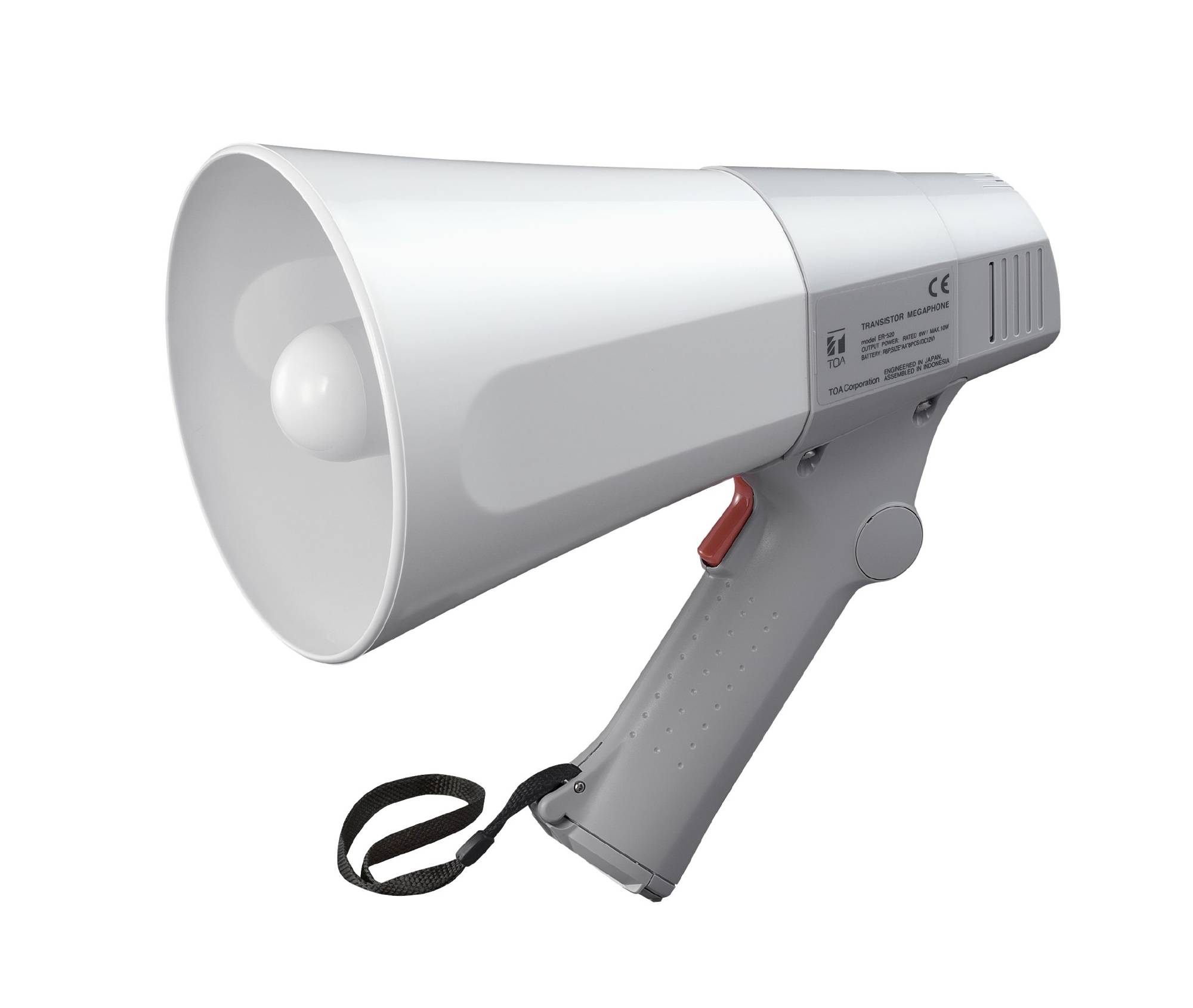 TOA_ER-520_Megafon_83-797-00305_2024 Megafon ER-520 10W leichtes solides Handmegafon mit einer Reichweite bis 250m