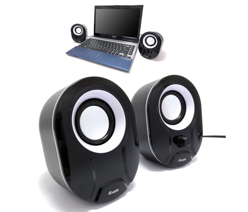 64-800-02780_Equip_USB-Lautsprecher_B01 PC-Lautsprecher Equip Stereo USB-Lautsprecher System USB und 3,5mm Klinke