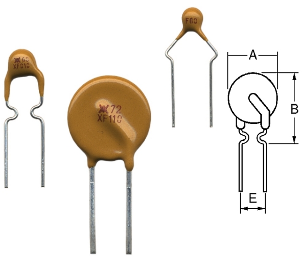 Polyfuse-Polyswitches-RXE-Serie57c45608a4927 1,3A Polyfuse Polyswitch 1350mA Schutzelement SELBSTRÜCKSTELLENDE SICHERUNG