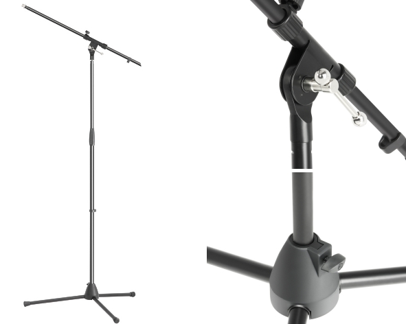 88-552-00436-Mikrofonstativ-B1 Stativ Mikrofon Bodenstativ mit Schwenkarm in hochwertiger Ausführung