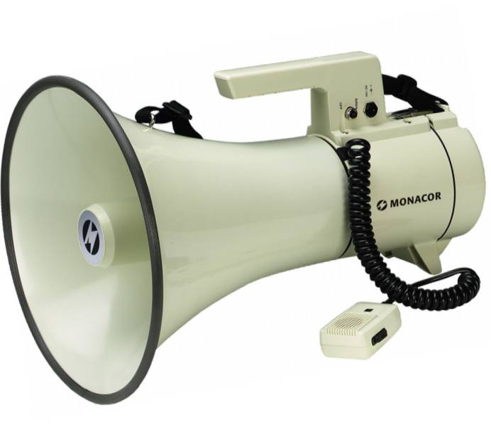 starkes_Megafon_TM35_83-797-00220_B01 Megafon TM-35 35W Handmegaphon mit Sirene Spiralkabel Schulterriemen Kfz-Anschlusskabel