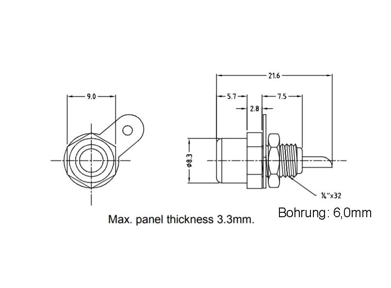 Cinchbuchse_Abmessungen