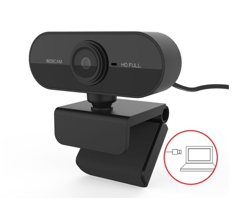 64-500-00340_HD-Webcam_Clip USB Kamera mit Halterung FullHD 2MP Weitwinkel und Mikrofon