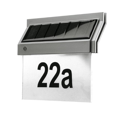 Solar_Hausnummernleuchte_94-700-00370 Solar Hausnummernleuchte mit LED 18x16x5cm inkl. Zahlen-Buchstabensatz