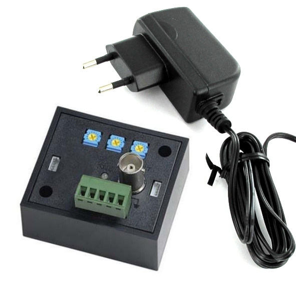 Aktive_Balun_bnc_Industrie_79-224-05560 Übertragungseinheit BNC auf Klemme für AHD TVI CVI Signale Balun Aktiv Empfänger 2Draht