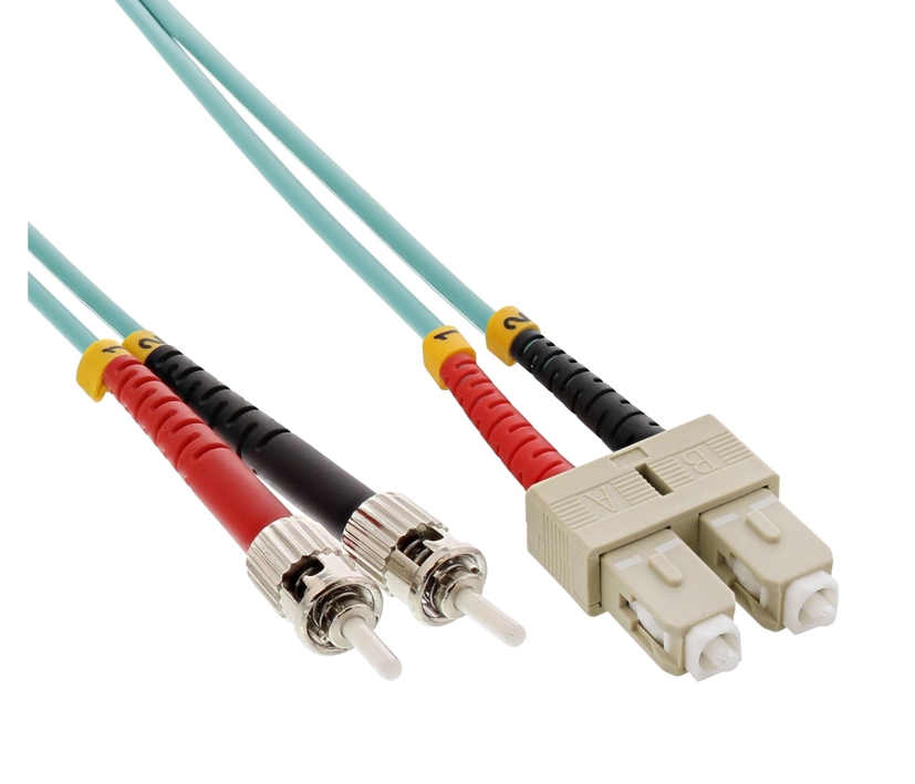 10m LWL Kabel SC-Stecker auf ST-Stecker Duplex OM3 10m LWL Kabel SC-Stecker auf ST-Stecker Duplex OM3