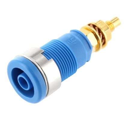 39-865-002008BhKMwDa5StCR 4mm Bananenbuchse bis 32A Blau Polklemme vergoldet M4 Sicherheits-Laborbuchse SEB2600G