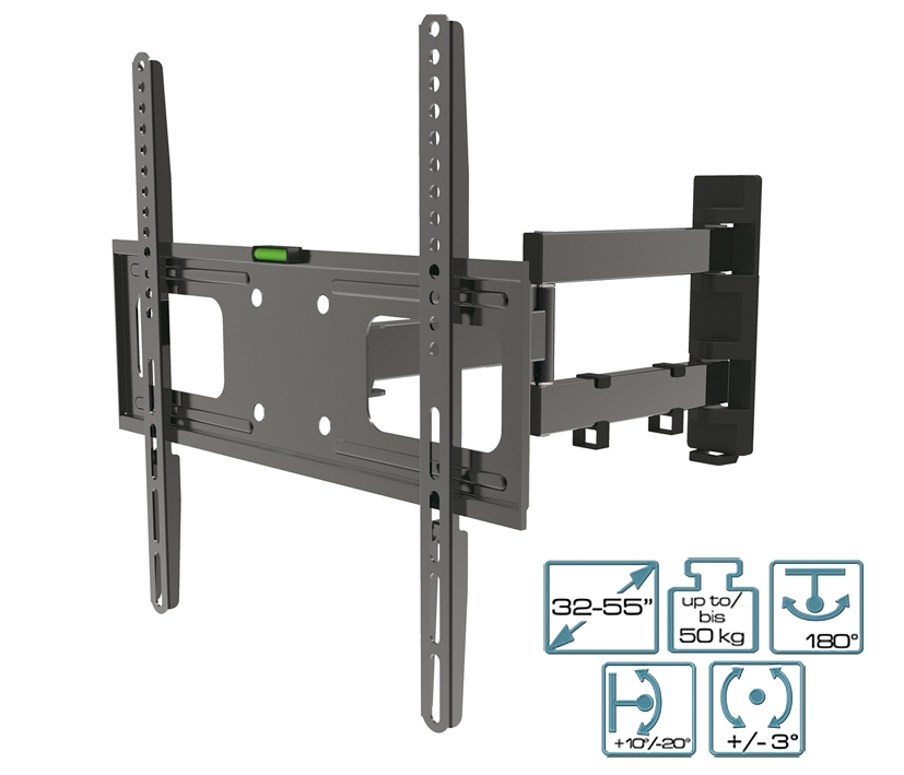 TV-Wandhalter_bis_55zoll_85-770-00175_B1 TV Halter Gelenk Wandhalter für Fernseher 81-140cm 32-55zoll 50Kg T47cm VESA