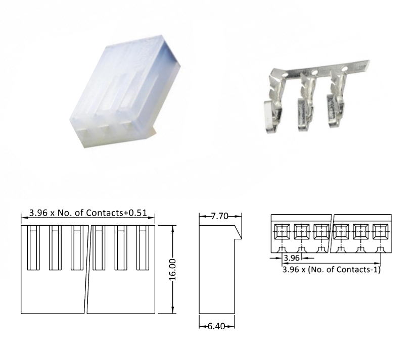 Stecker_3pol_mit_RM396mm_40-855-00063 3pol Platinenstecker 1-reihig RM3,96 für OpenFrame Netzteile und Platinen