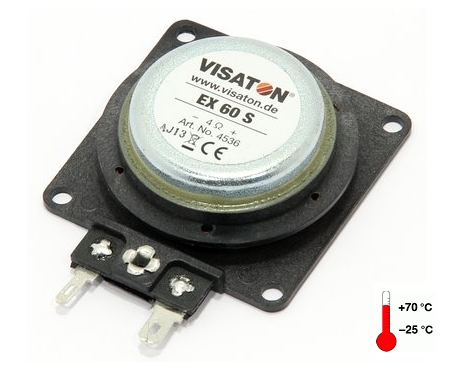 Exiter-EX60S-4ohm-83-740-01090-B5 Körperschalllautsprecher Exiter 25W 4ohm bis 20Khz 58x58mm EX60S
