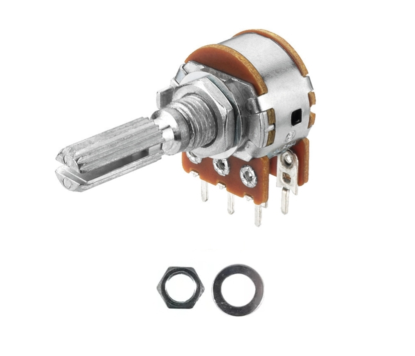 10Kohm LOG POTI Stereo Japan mit 6mm Achse Achslänge 17,8mm 25mm 10Kohm LOG POTI Stereo Japan mit 6mm Achse Achslänge 17,8mm 25mm