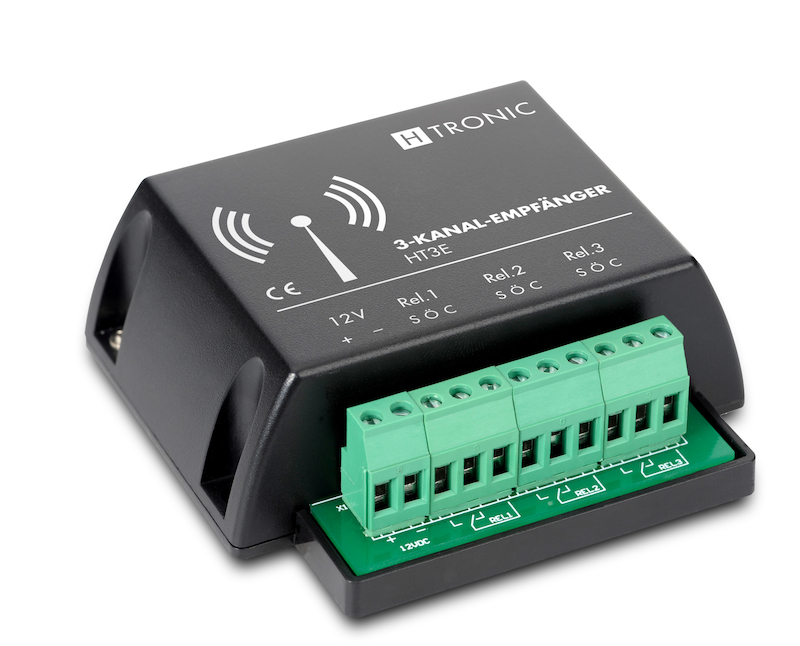 3Kanal_Funkempdaenger_79-223-16015 12V Funksteuerung 3Kanal HT3E mit 5A Relais Funkrelais Funkschalter
