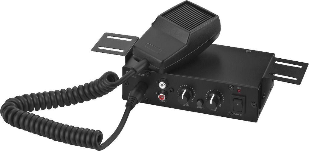 88-404-00239 KFZ Durchsageverstärker mit Mikrofon 15W Leistung 12V Betrieb