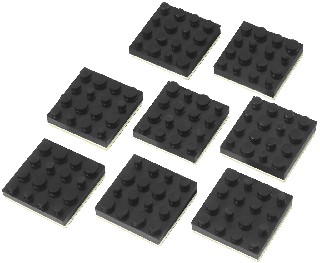 Boxenfuesse-85-771-00280 Boxenfüße Gummifuss Set Shock Absorber Füße 8er SET