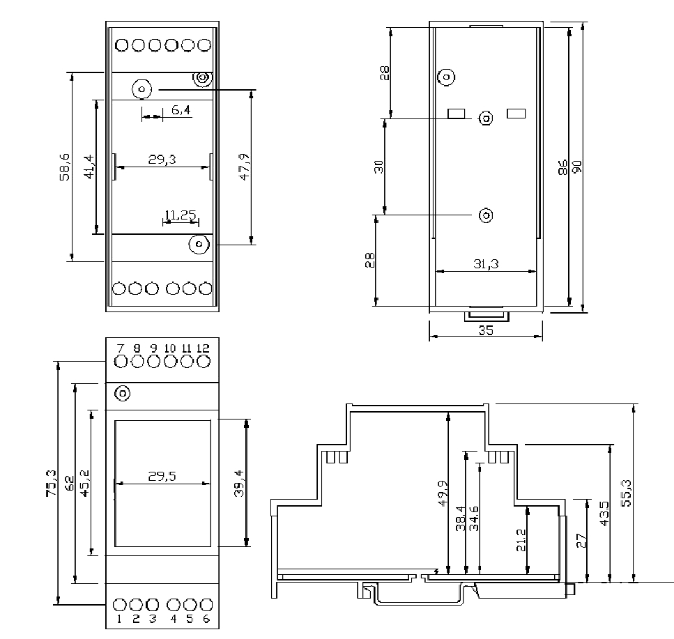 Hutschienengehaeuse-2TE-52-625-02220-ZG03