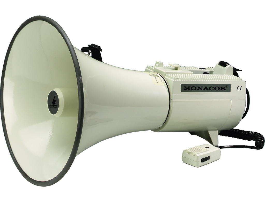 Megafon TM45 45W Hochleistungsmegafon mit Riemen Spiralkabelmikrofon, Sirene, AUX u.s.w. Megafon TM45 45W Hochleistungsmegafon mit Riemen Spiralkabelmikrofon, Sirene, AUX u.s.w.