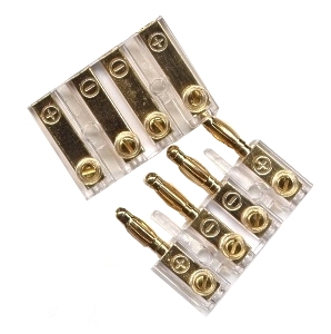 39-850-00510_4mm_Bananenstecker 4fach Klemmenblock Hochstrom Bananenstecker vergoldet bis 4qmm